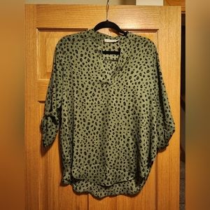 Abstract Leopard Print Top